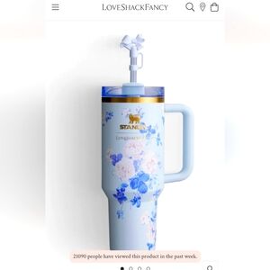 Love Shack Fancy x Stanley EverBlooming Rosettes 40 oz Quencher. Ready to ship!